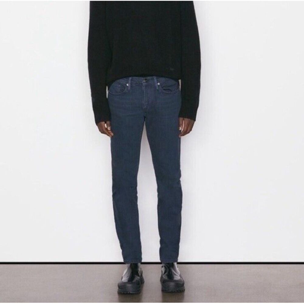 FRAME DENIM L'homme Men's Mid Rise Slim Straight Jeans‎ Denim Placid 34